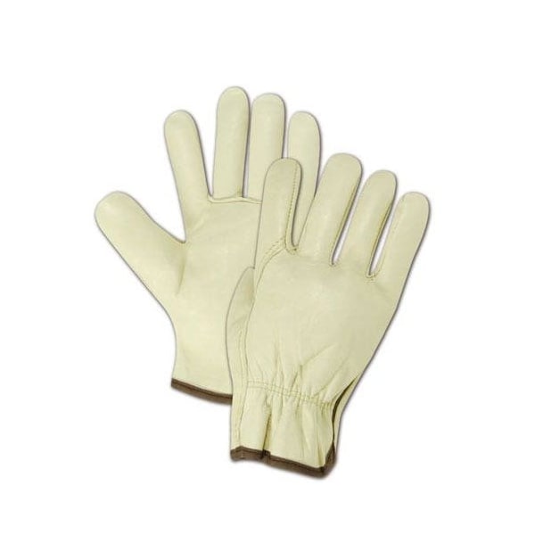 Magid Leather Drivers Gloves, Slip On Cuff, Wing Thumb Thumb, Tan, M 12 PK B571DE-M - main